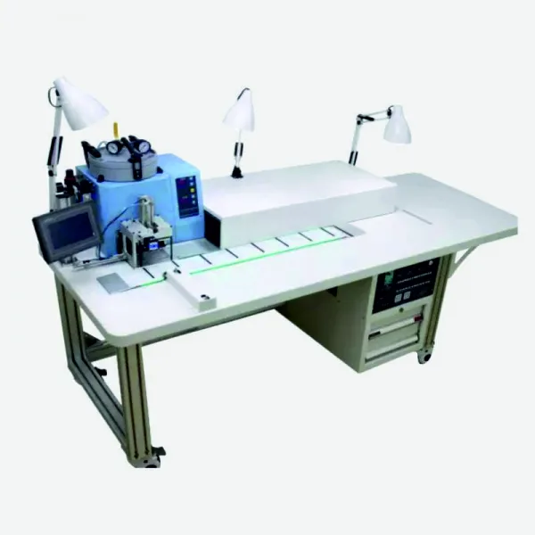 An image displaying the Robotic Wax Injector, showcasing its sophisticated design and precision-focused features. The machine's robotic arms and intricate components are highlighted, emphasizing its capability to perform precise wax injections for detailed designs. The image portrays the injector in operation, symbolizing its efficiency in aiding artisans and industrial designers in creating intricate and flawless wax molds for jewelry and industrial prototypes